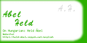 abel held business card